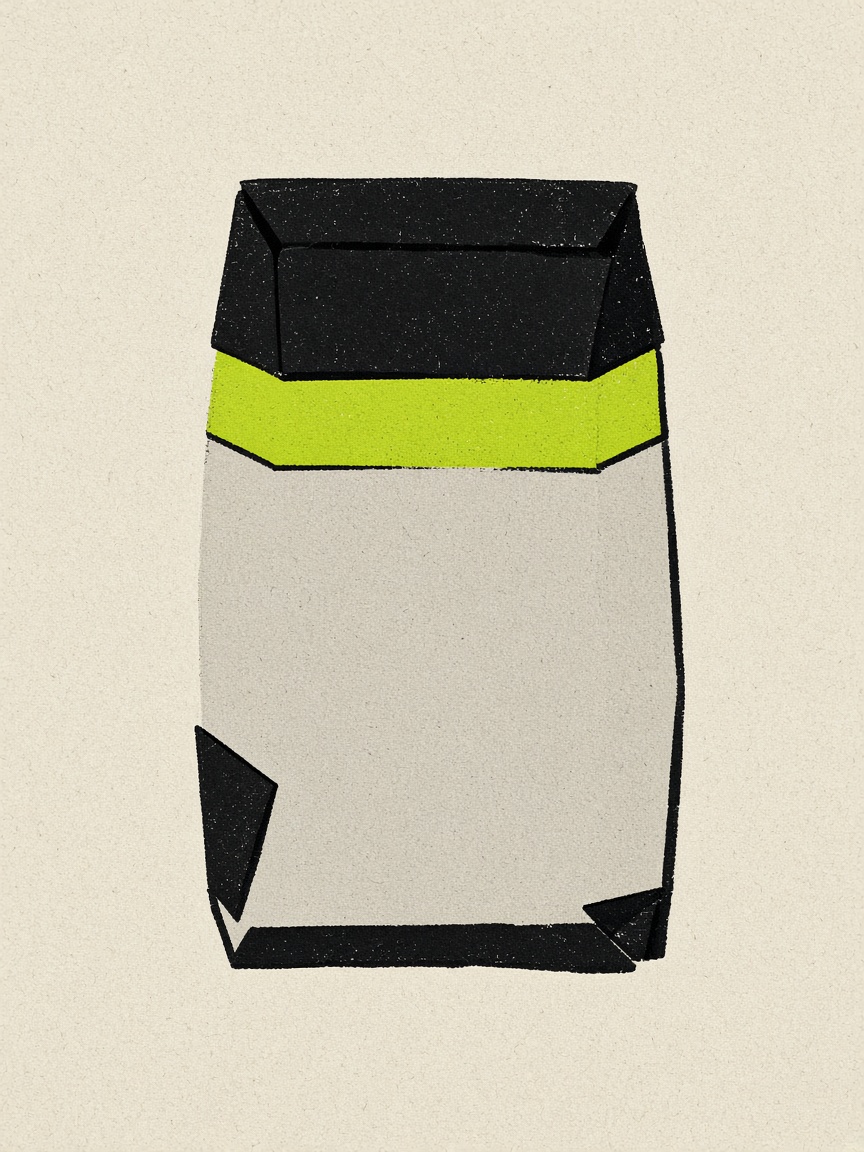 An illustrated cement sack