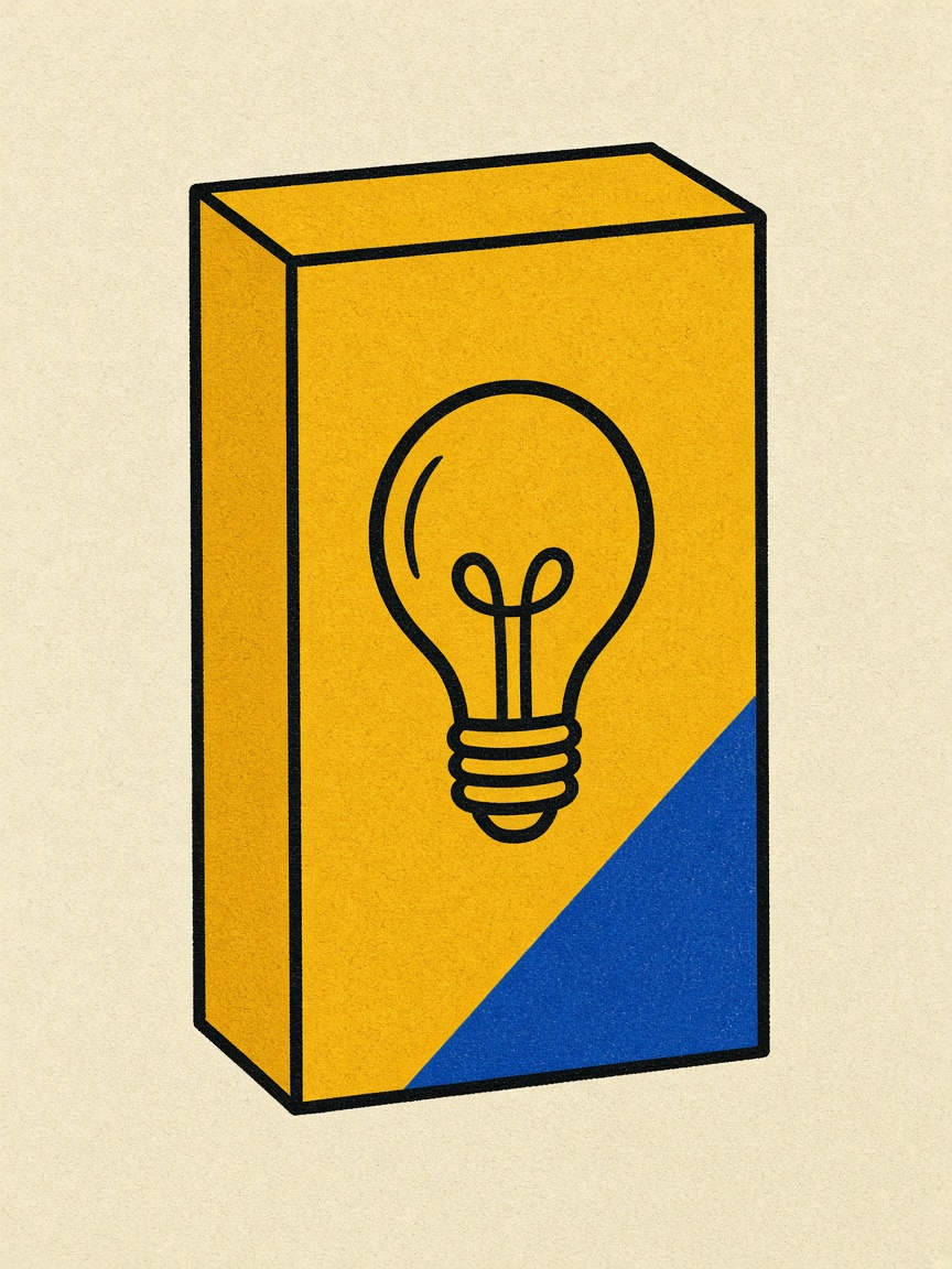 An illustrated bulb box